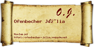 Ofenbecher Júlia névjegykártya